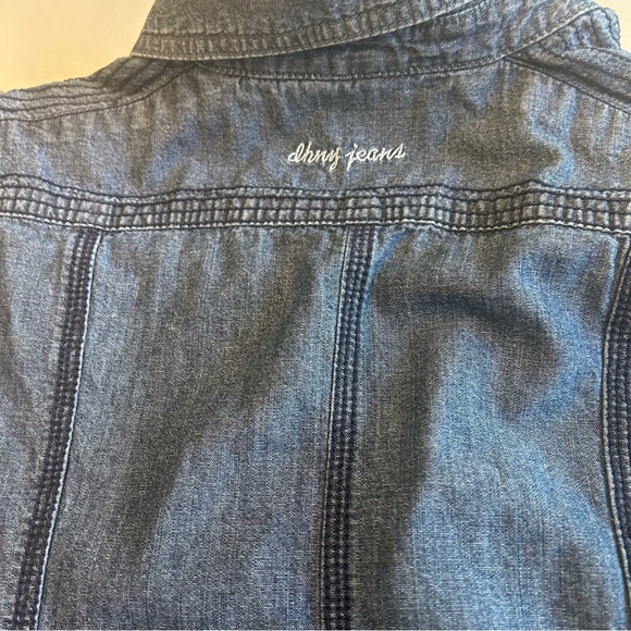 DKNY  Belted Denim Blue Romper, Size 28 - Picture 14 of 15